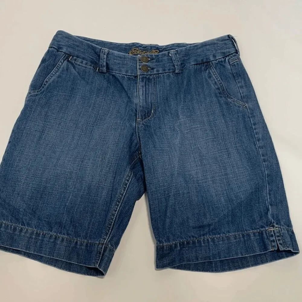 Eddie Bauer Curvy Long Denim Short